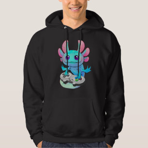 Axolotl Fish Spela videospel Axolotl Lizard Gam Hoodie