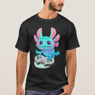 Axolotl Fish Spela videospel Axolotl Lizard Gam T Shirt