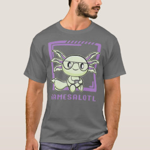 Axolotl Fish Spela videospel Cute Gamesolotl T Shirt