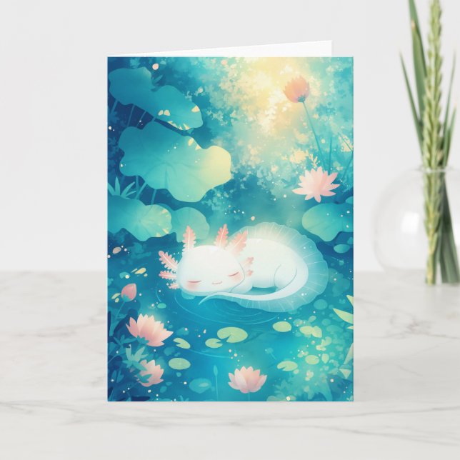Axolotl Flower Pond-service Kort (Framsida)