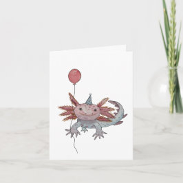 axolotl födelsedagskort tack kort