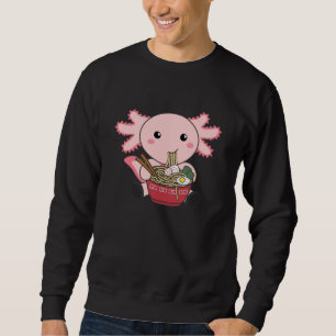 Axolotl Food Ramen Japansk Food Kawaii Animals Lång Ärmad Tröja