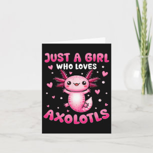 Axolotl för flickor är bara en flicka som Kärlek A Kort