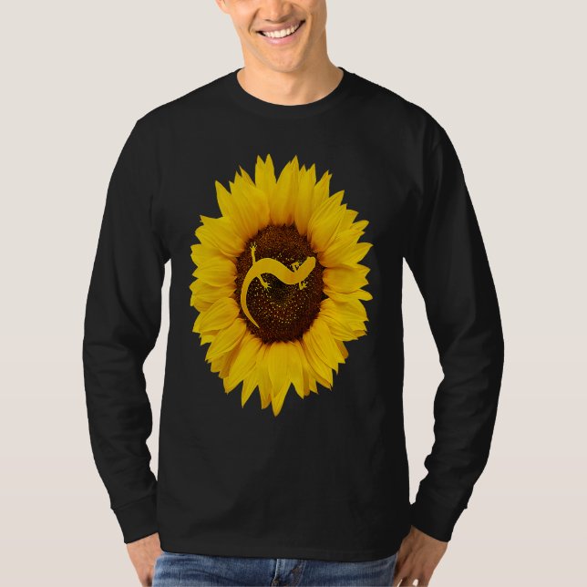 Axolotl  For Women Men Salamander Pet Sunflower T Shirt (Framsida)