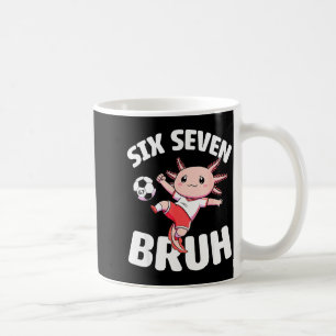 Axolotl Fotboll 67 Bruh Meme Rolig Fotboll Kawaii Kaffemugg