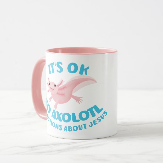 Axolotl-frågor om Jesus söta kristna Mugg (Framsida vänster)