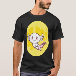 Axolotl Full Moon Lazy Halloween Costume Cute Liza T Shirt