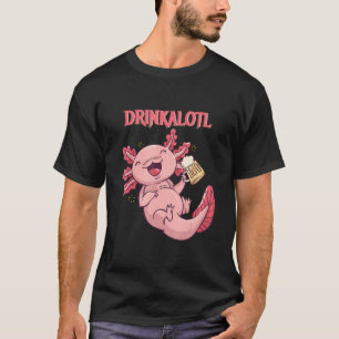 Axolotl Funny Party Drinkalotl Partner Se ut Beer T Shirt