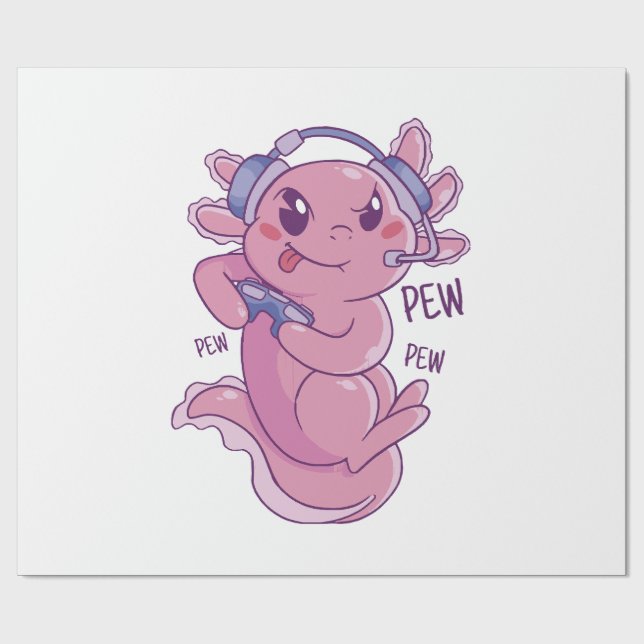 Axolotl Gamer Challenge Blast Presentpapper (Platt)