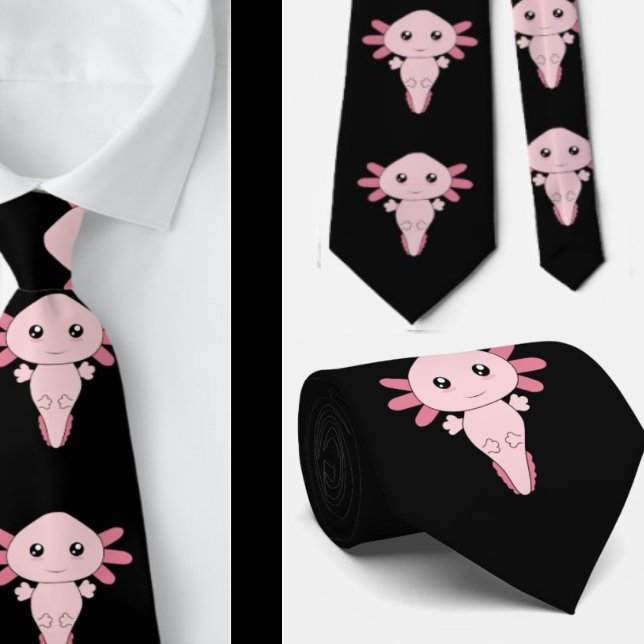 Axolotl Gamers Neck Tie Necktie Slips (Skapare uppladdad)