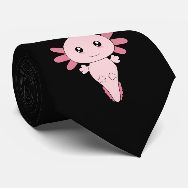 Axolotl Gamers Neck Tie Necktie Slips (Rullad)
