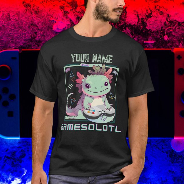 Axolotl Gamesolotl Funny Gaming Älskare T-Shirt (Skapare uppladdad)