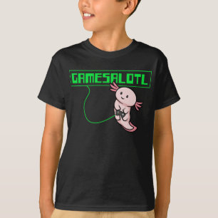 Axolotl Gaming Gamesalotl Kawaii T Shirt