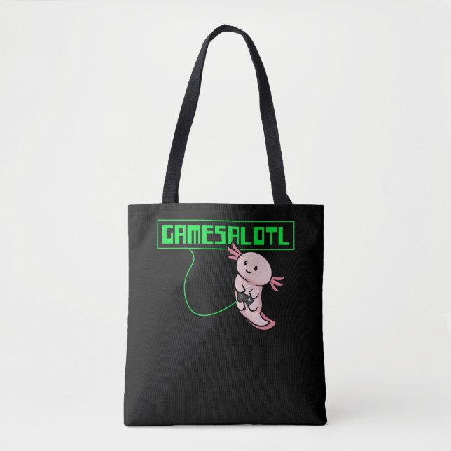 Axolotl Gaming Gamesalotl Kawaii Tygkasse (Framsida)