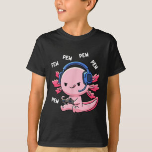 Axolotl Gaming Kids Boys Girls Anime Video Game Pe T Shirt