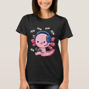 Axolotl Gaming Kids Boys Girls Anime Video Game Pe T Shirt