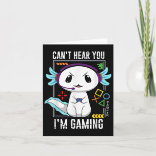 Axolotl Gaming Salamander as Gamer Kort