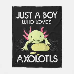 Axolotl Gift Anime Jape Bara en pojke som Kärlek A Fleecefilt