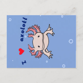 Axolotl Gift| Cute Axolotl for Birthday Helg Vykort
