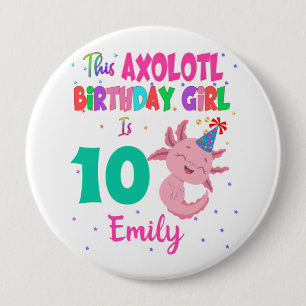 Axolotl Girl är Amphibian Salamander Knapp