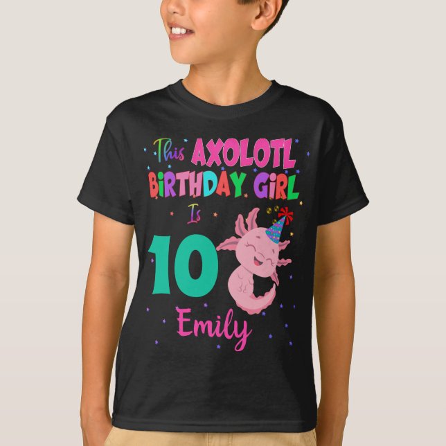 Axolotl Girl är Amphibian Salamander T-Shirt (Framsida)