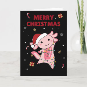 Axolotl God Jul Vinterdjur Axolotler Jul Kort