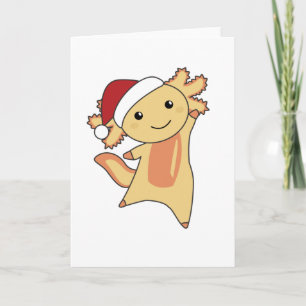 Axolotl God Jul Vinterdjur Axolotler Kort