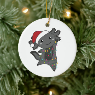 Axolotl God jul Winter Animals Axolotls Julgransprydnad Keramik