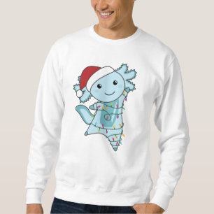 Axolotl God jul Winter Animals Axolotls Lång Ärmad Tröja