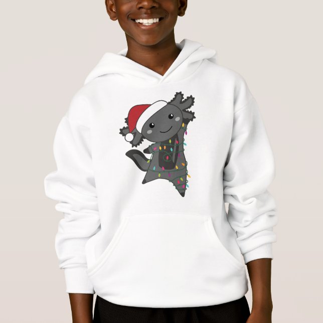 Axolotl God jul Winter Animals Axolotls T Shirt (Framsida)