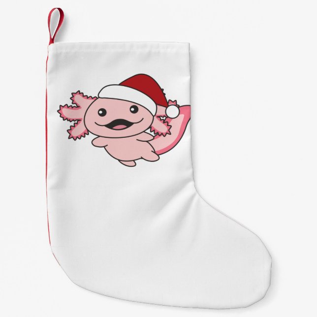 Axolotl God jul Winter Axolotl Liten Julstrumpa (Framsidan)