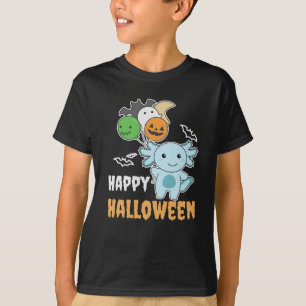 Axolotl Halloween Balloons Kids Cute Axolotls T Shirt