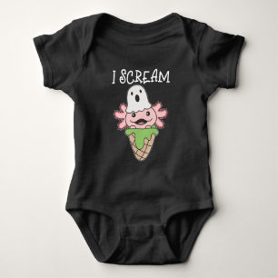 Axolotl Halloween Ghost I Skräm Ice Pun T Shirt