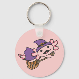 Axolotl Halloween Witch Kids Witches Costume Keych Nyckelring