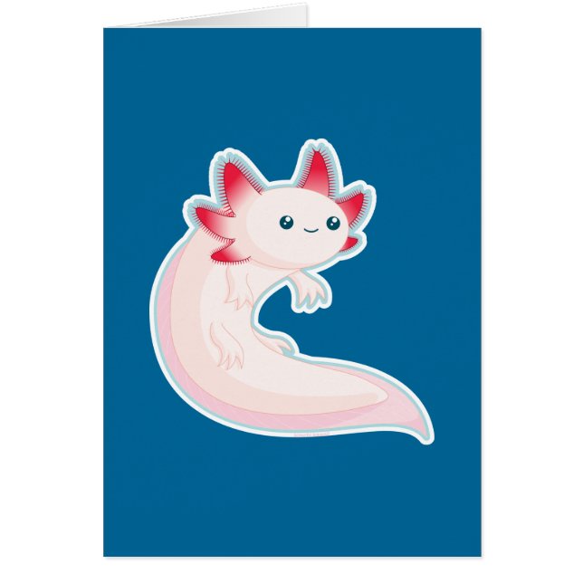 Axolotl Hälsningskort (Framsidan)