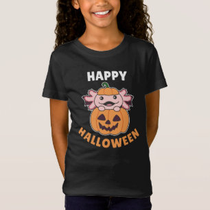 Axolotl Happy halloween Pumpkin Fladdermus Costume T Shirt