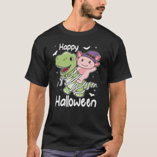 Axolotl Happy halloween T-rex Mummy Costume T Shirt