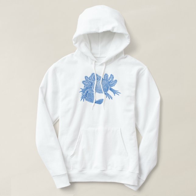 Axolotl-hoodie - BLÅ Hoodie (Design framsida)