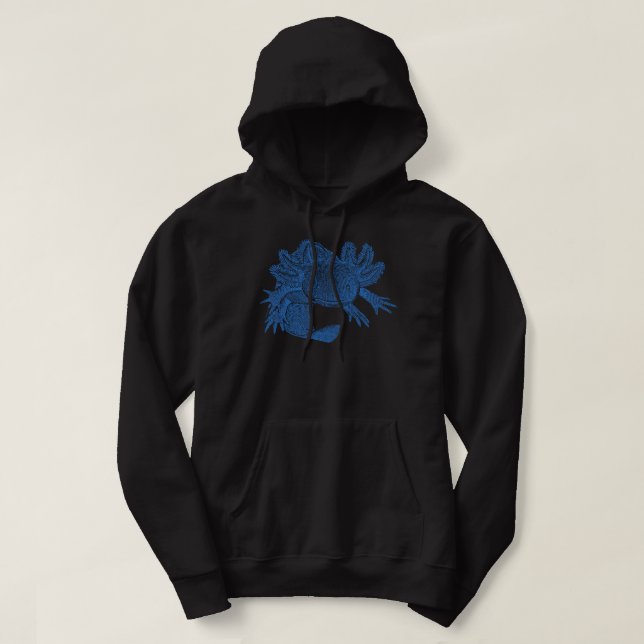 Axolotl-hoodie - BLÅ Hoodie (Design framsida)