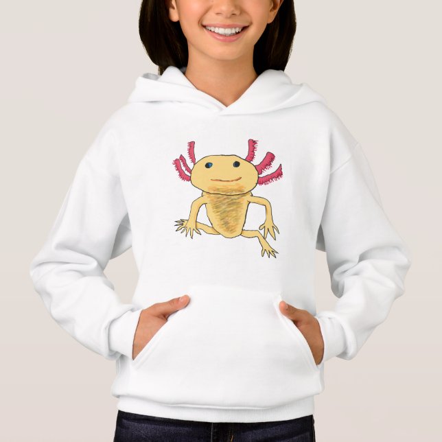 Axolotl Hoodie T Shirt (Framsida)
