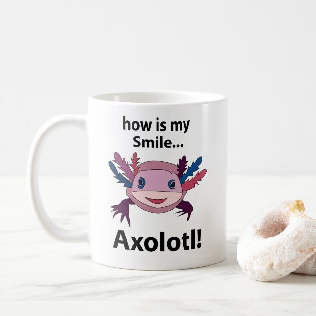 Axolotl Hur är min sjö-funny Axolotl? Kaffemugg (Med munk)