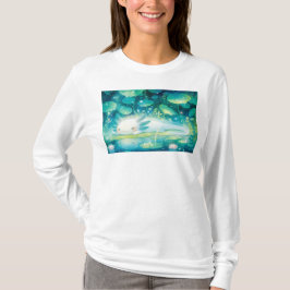 Axolotl i den magiska dammen t shirt