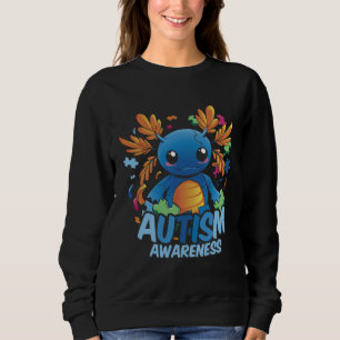 Axolotl Jag bär det för autismmedvetenhet T Shirt