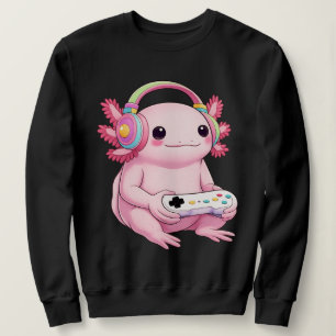 Axolotl Japansk Gamer Groda Konst Män Kvinnor Pojk T Shirt