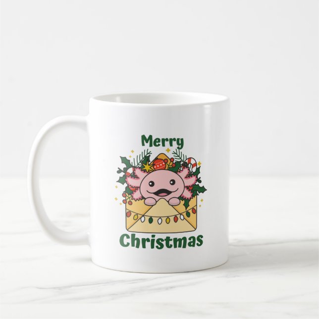 Axolotl jul Brev Winter Animals Axolotls Kaffemugg (Vänster)
