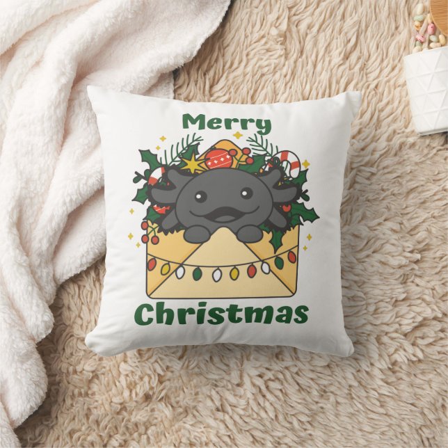 Axolotl jul Brev Winter Animals Axolotls Kudde (Filt)