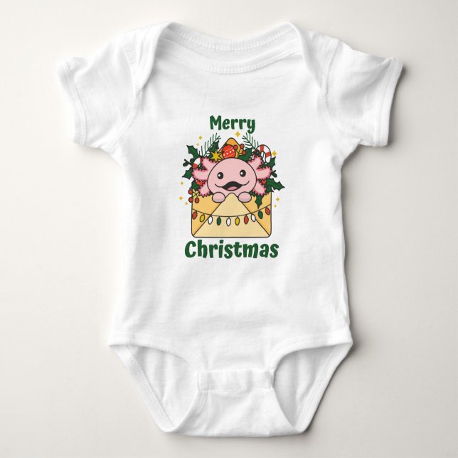 Axolotl jul Brev Winter Animals Axolotls T Shirt (Framsida)