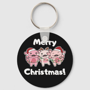 Axolotl jul Cute Axolotls God jul Ke Nyckelring