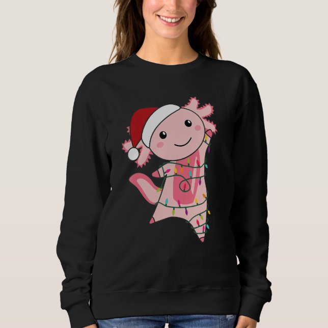 Axolotl Jul Fairy Light jul Axolotl T Shirt (Framsida)