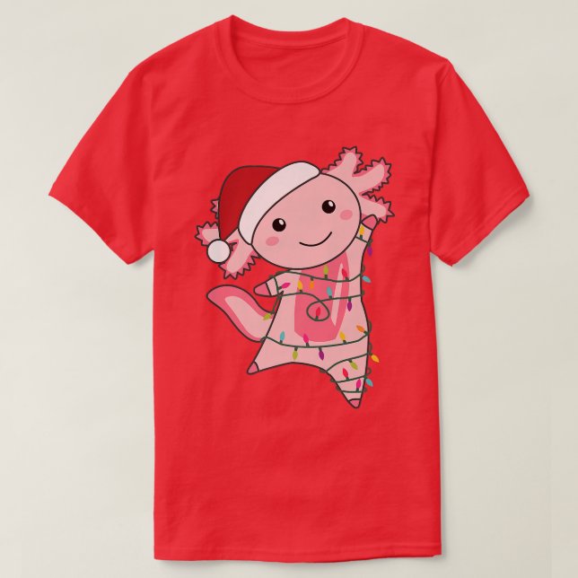 Axolotl Jul Fairy Light jul Axolotl T Shirt (Design framsida)